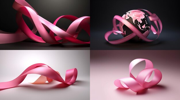 A ribbon that represents the journey of breast cancer