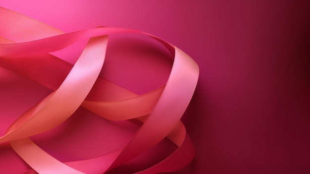 A ribbon that represents the journey of breast cancer