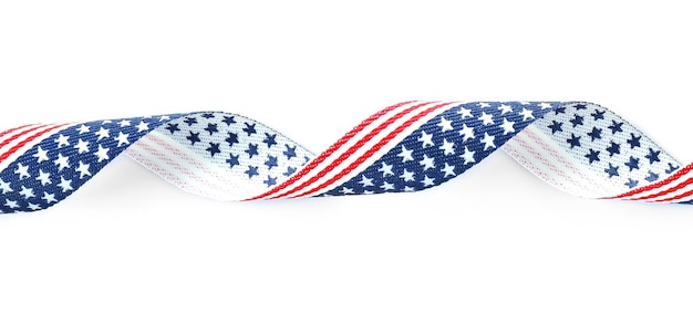 Photo ribbon with usa flag on white background