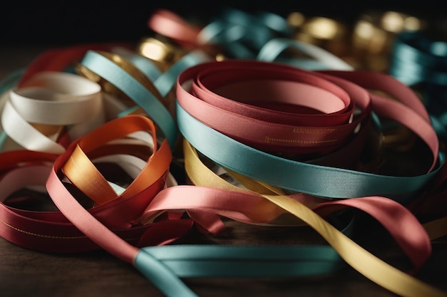 Photo ribbons in a 3d model