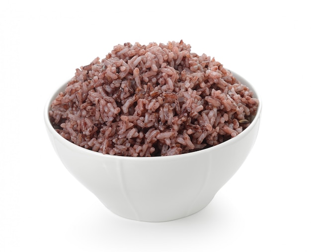 Rice berry  in bowl isolated