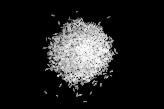 Rice on black wall