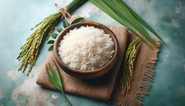 Photo rice in bowl