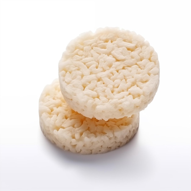 Rice cake on white background