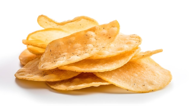 Rice chips isolated on a white background