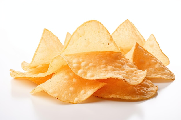 Rice chips isolated on a white background