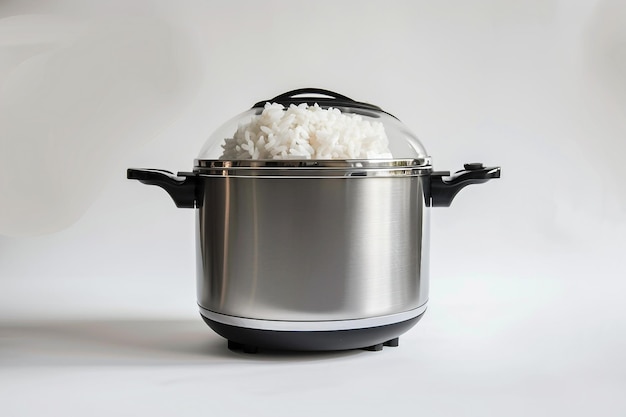 Photo rice cooker on white background