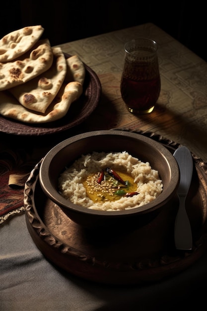 Rice and Curry in a Bowl