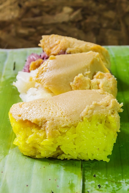 Foto crema di riso, dessert tailandia