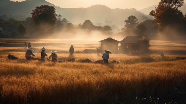 A rice field