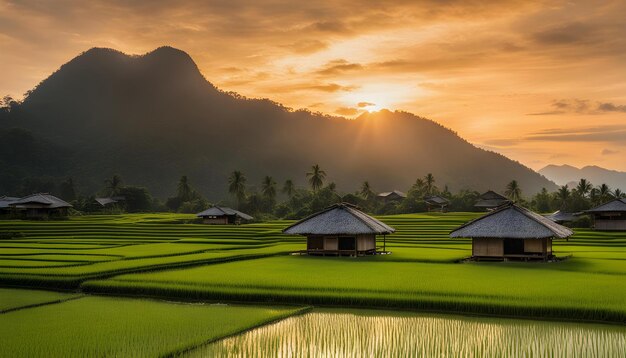 rice fields in the mountains