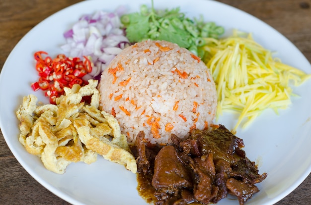 Rice Mixed with Shrimp paste