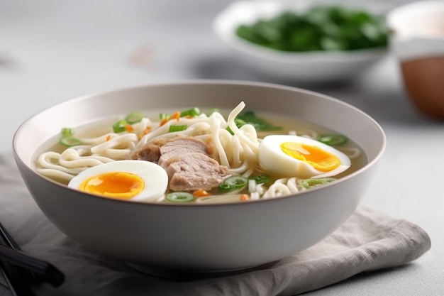 Rice noodle soup food Generate Ai