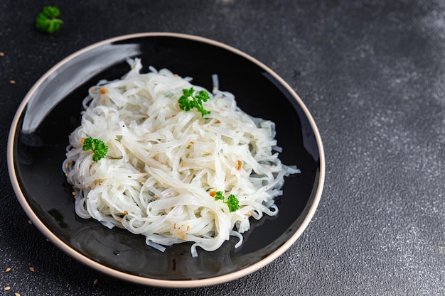 rice noodles meal food snack on the table copy space food background rustic top view