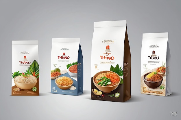 Викторная иллюстрация продуктов питания Таиланда