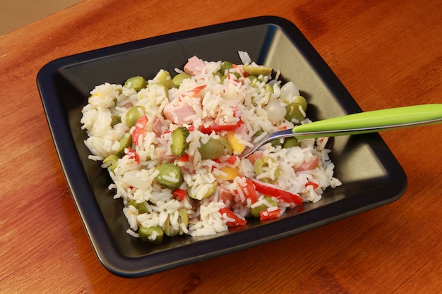 rice salad with vegetables