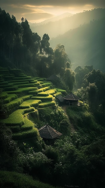 The rice terraces are a beautiful place to visit in bali.