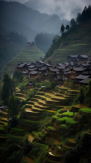 The rice terraces of banaue, vietnam