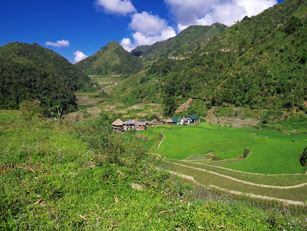 The rice terraces in Bangaan Philippines