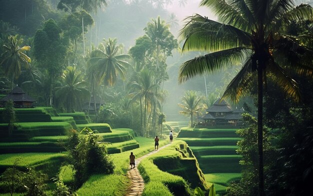 The rice terraces of ubud, bali