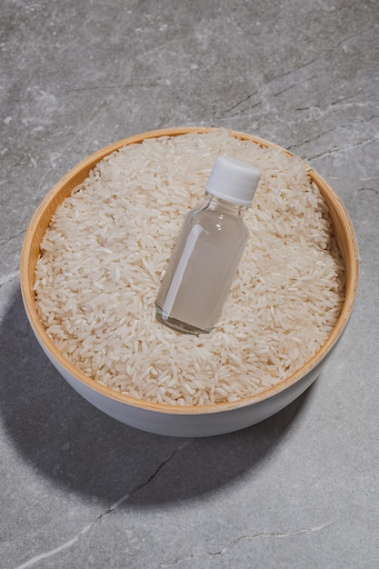 Photo rice water for hair care