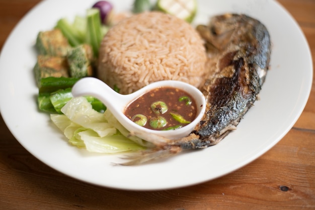 Rice with Chili Paste, Thai food