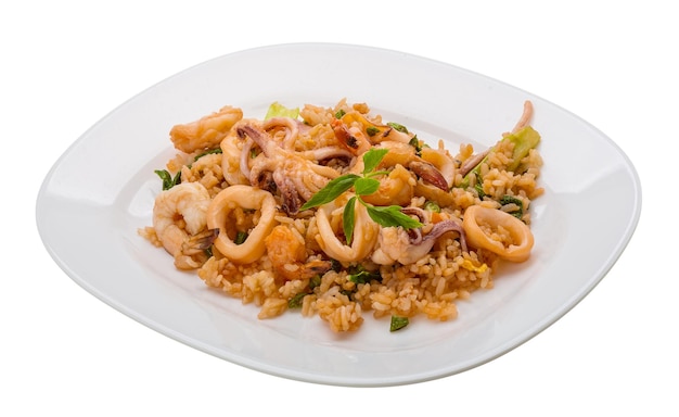 Rice with seafood