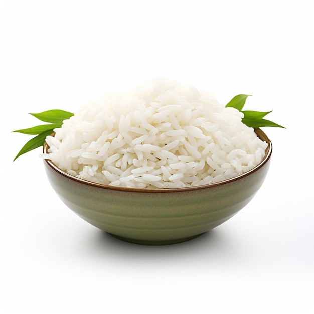 Rice with white background high quality ultra hd