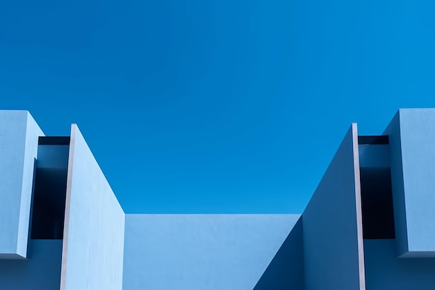 Photo rich aesthetic blue wall