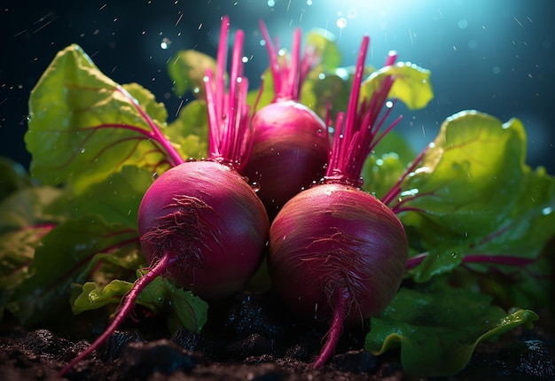 Rich beetroot landscape background