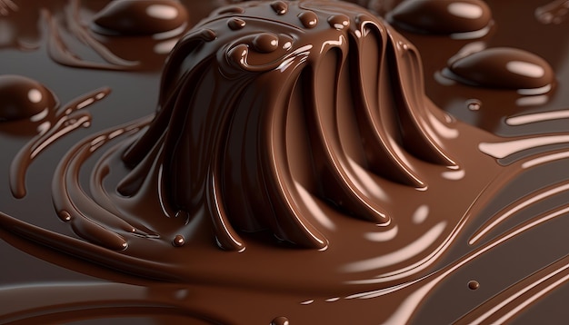 Rich Chocolate Textures AI Generative