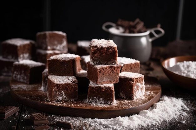 Rich Dark Brownies Emphasizing Chocolatey Goodness