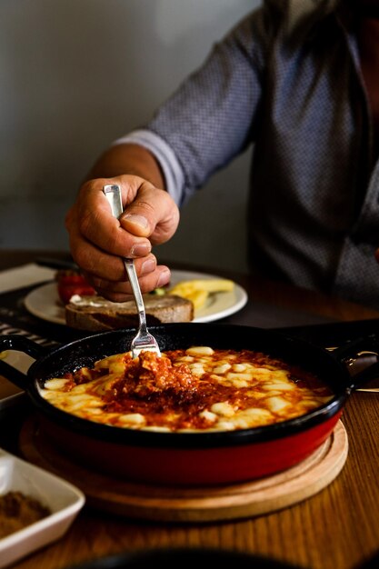 풍부하고 맛있는 아침 식사