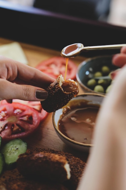 풍부하고 맛있는 아침 식사