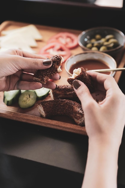 풍부하고 맛있는 아침 식사