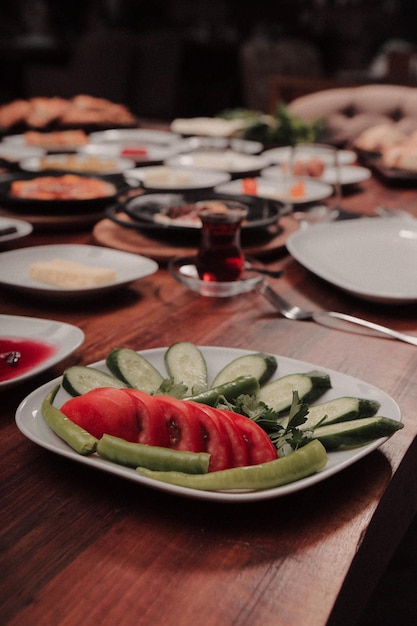 Rich and delicious Turkish breakfast