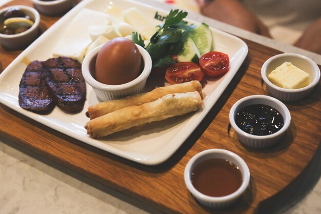 Rich and delicious Turkish breakfast