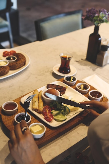 Rich and delicious Turkish breakfast