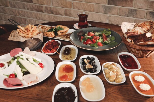 Rich and delicious Turkish breakfast