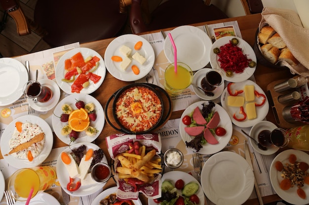 Rich and delicious Turkish breakfast