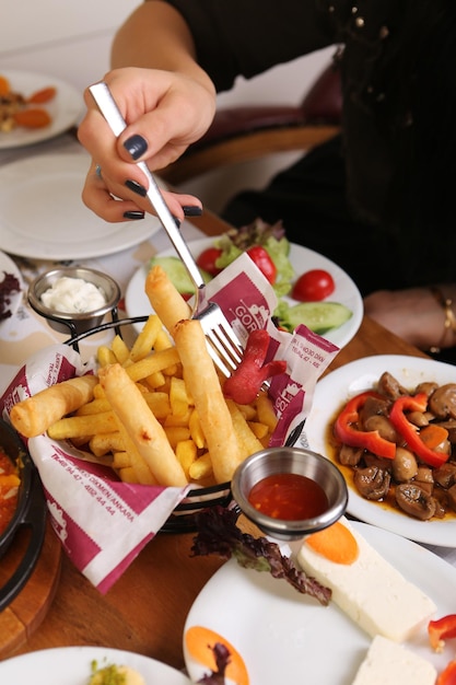 Rich and delicious Turkish breakfast