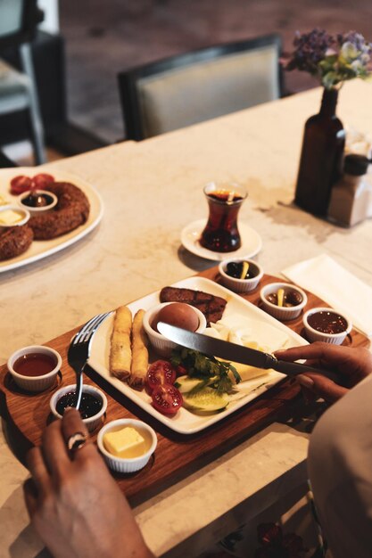 Rich and delicious Turkish breakfast