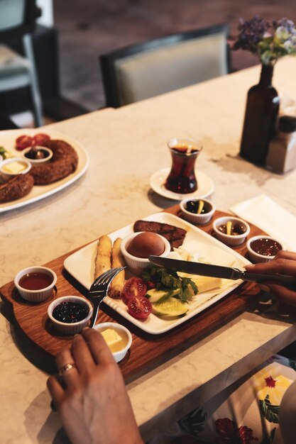 Rich and delicious Turkish breakfast