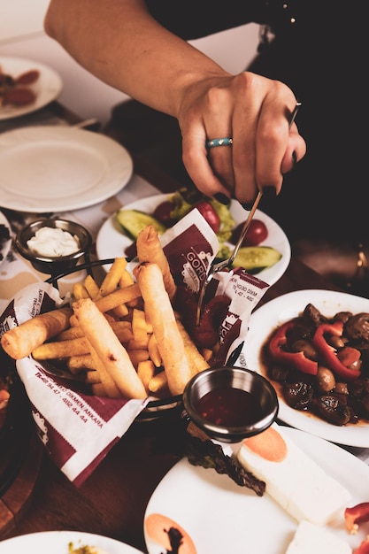 Rich and delicious Turkish breakfast