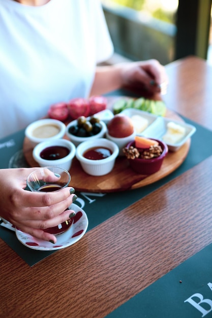 Rich and delicious Turkish breakfast