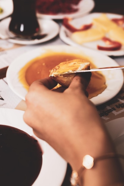 Rich and delicious Turkish breakfast