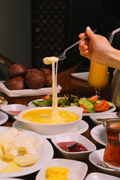 Rich and delicious Turkish breakfast