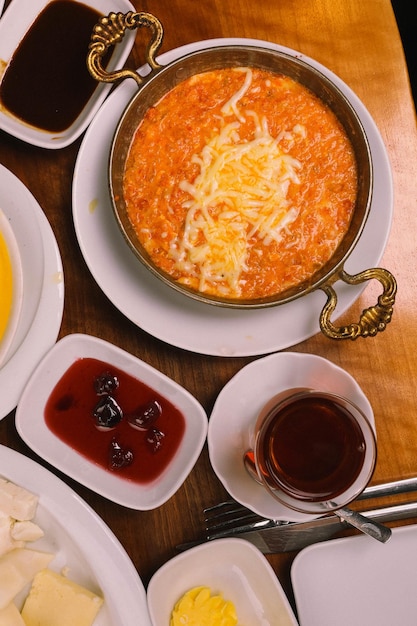 Rich and delicious Turkish breakfast