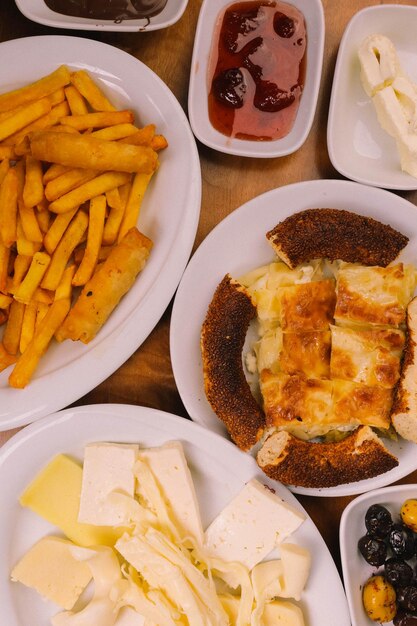 Rich and delicious Turkish breakfast