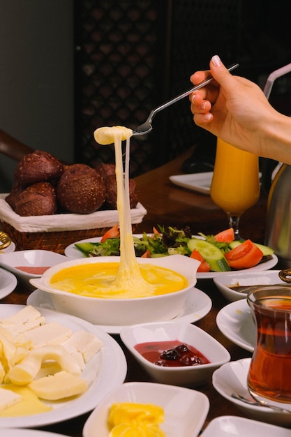 Rich and delicious Turkish breakfast